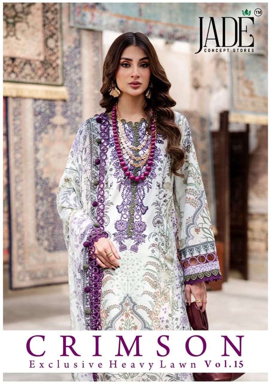 CRIMSON EXCLUSIVE HEAVY LAWN COLLECTION VOL - 15 BY JADE CONCEPT STORES